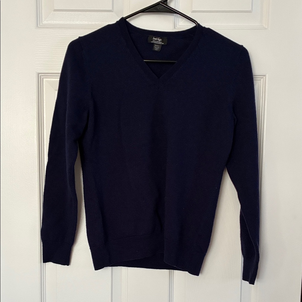 Lord & Taylor Women's Navy Crew Neck Sweater